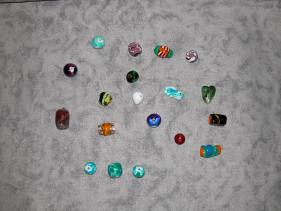 linda's beads - overhead view