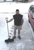 Shoveling the walk in -10C on December 21 2004