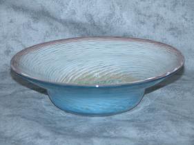 blue and white swirl bowl