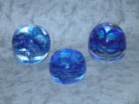 blue rosette paperweights