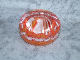 orange, red and white paperweight